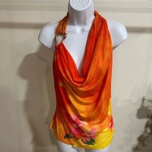 Elegant Orange and Yellow Women's Tank Top